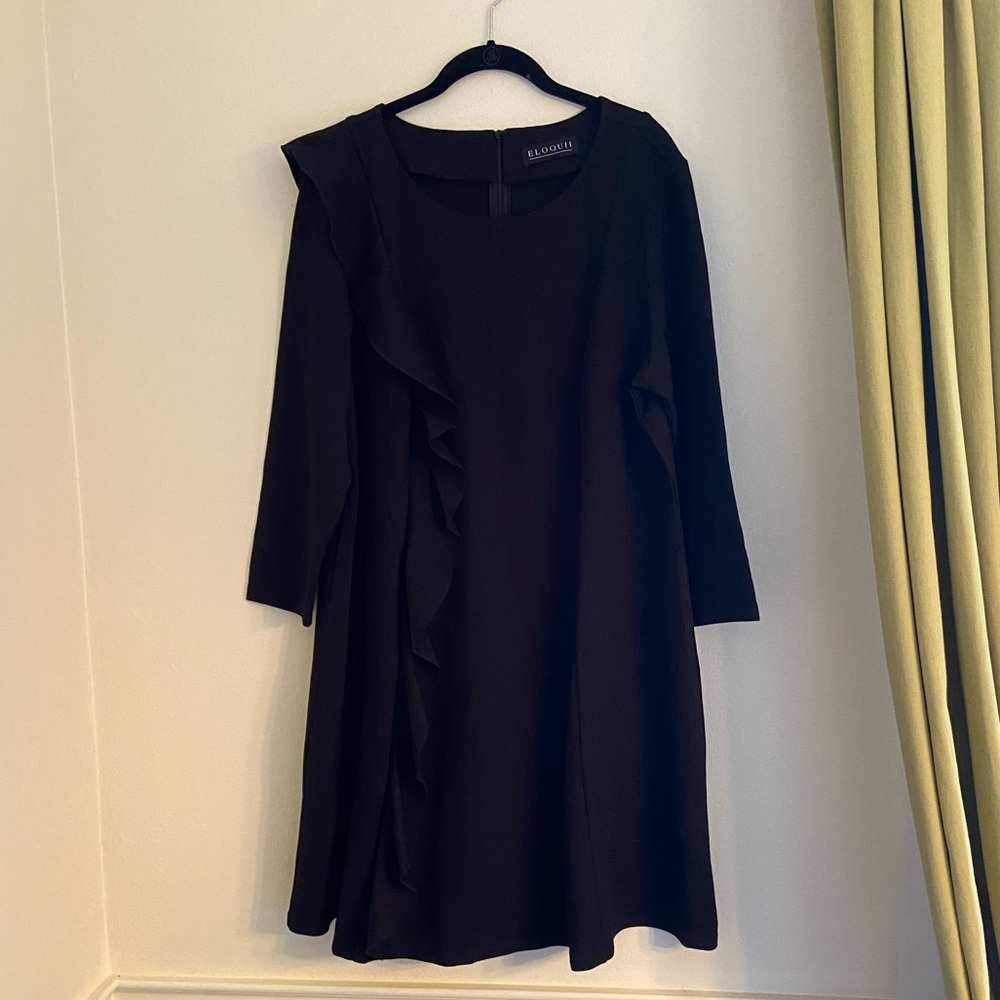 Plus Size Eloquii Knit Ruffle Dress
